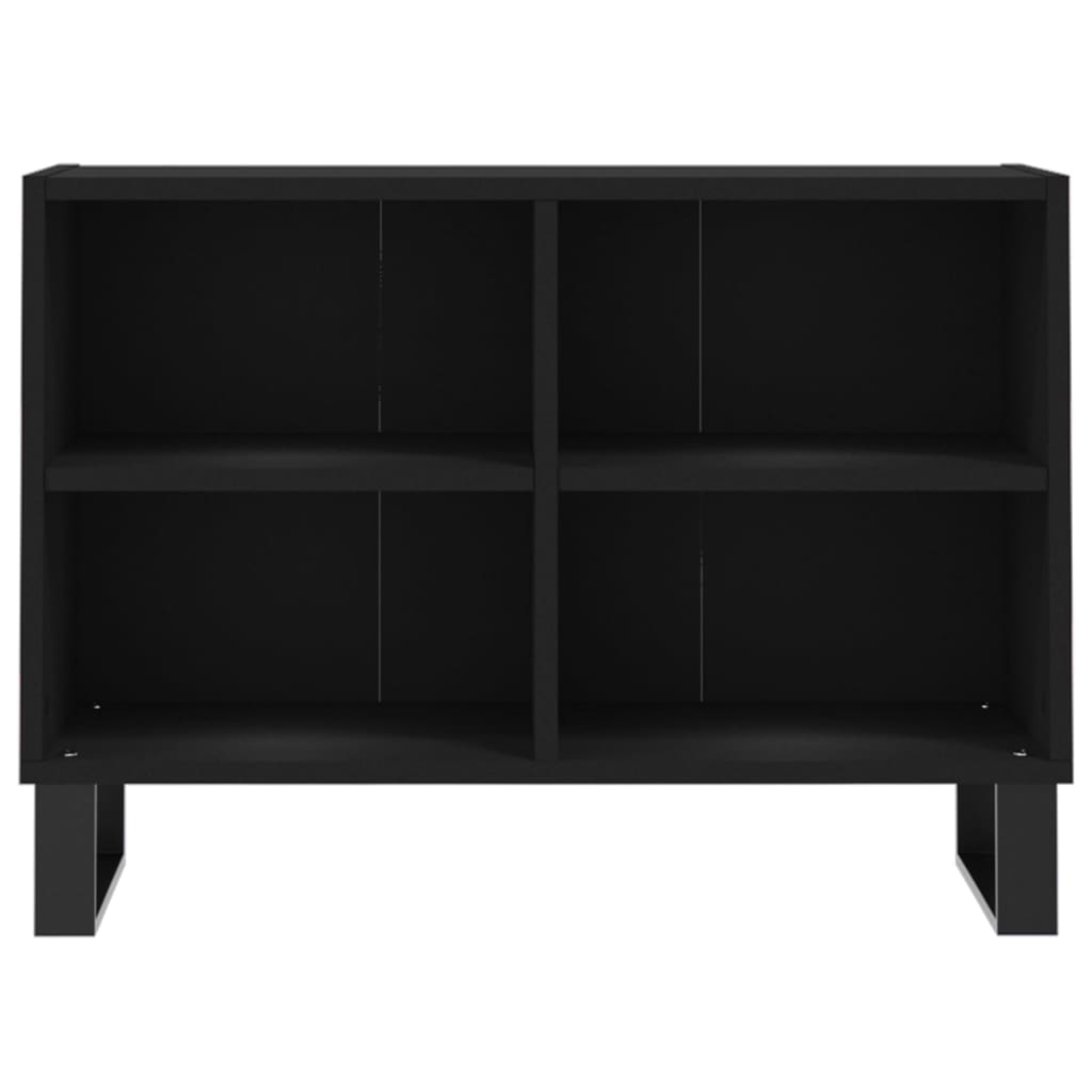 Fekete szerelt fa tv-szekrény 69,5x30x50 cm