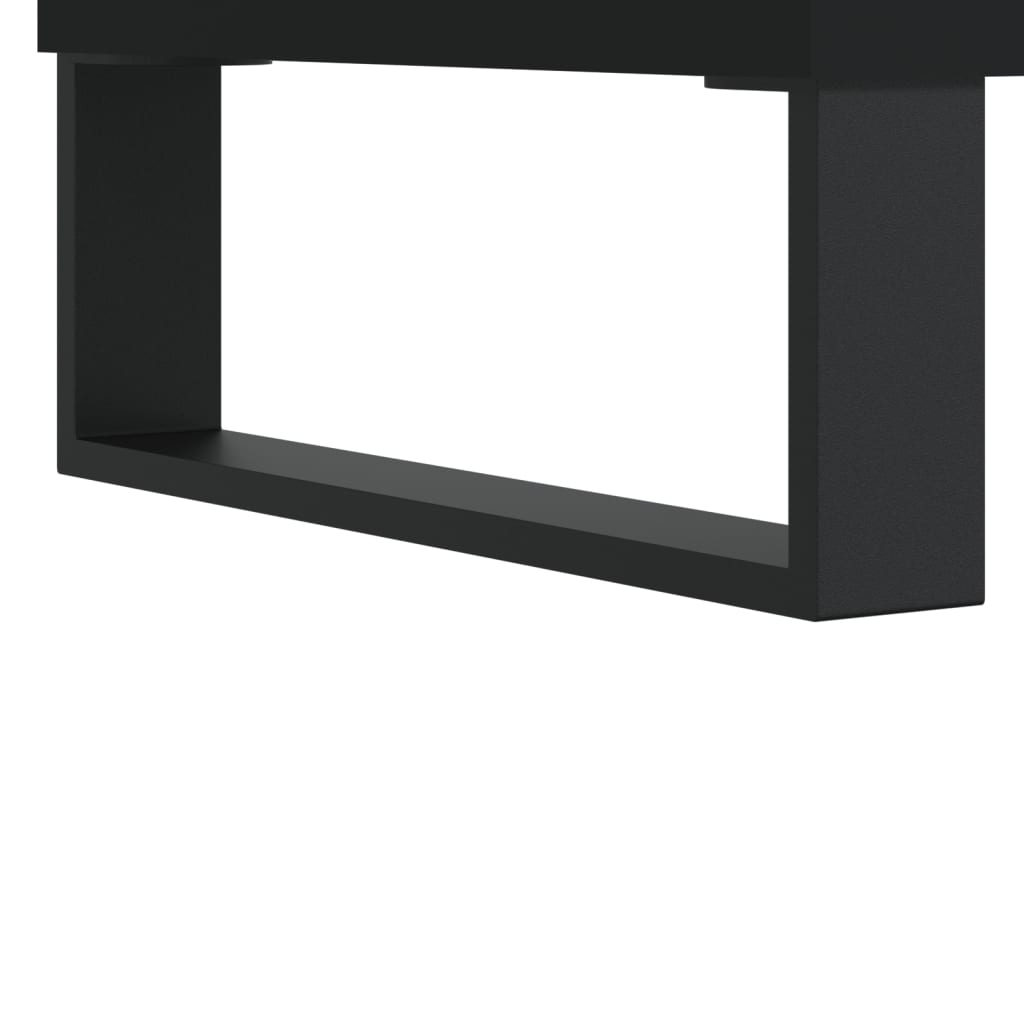 Fekete szerelt fa tv-szekrény 69,5x30x50 cm
