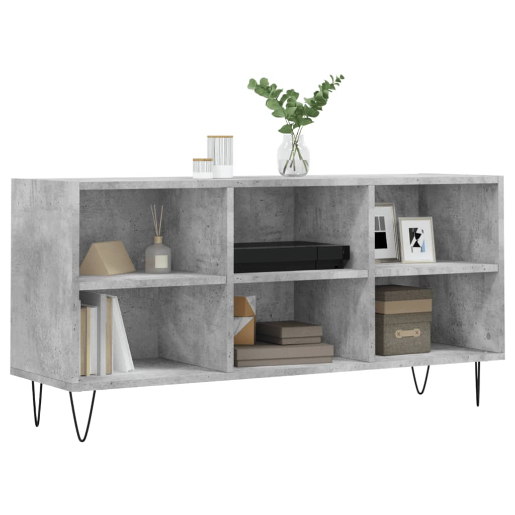 Betonszürke szerelt fa tv-szekrény 103,5x30x50 cm Betonszürke szerelt fa tv-szekrény 103,5x30x50 cm