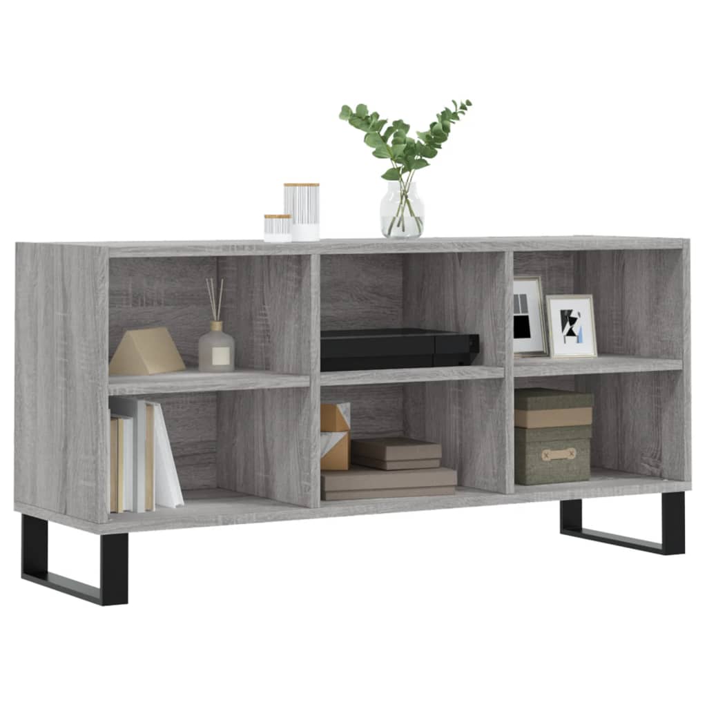 Szürke sonoma színű szerelt fa tv-szekrény 103,5x30x50 cm