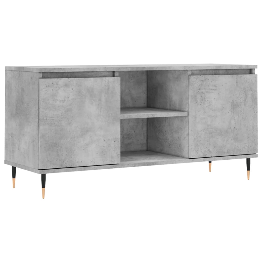Betonszürke szerelt fa tv-szekrény 104x35x50 cm Betonszürke szerelt fa tv-szekrény 104x35x50 cm