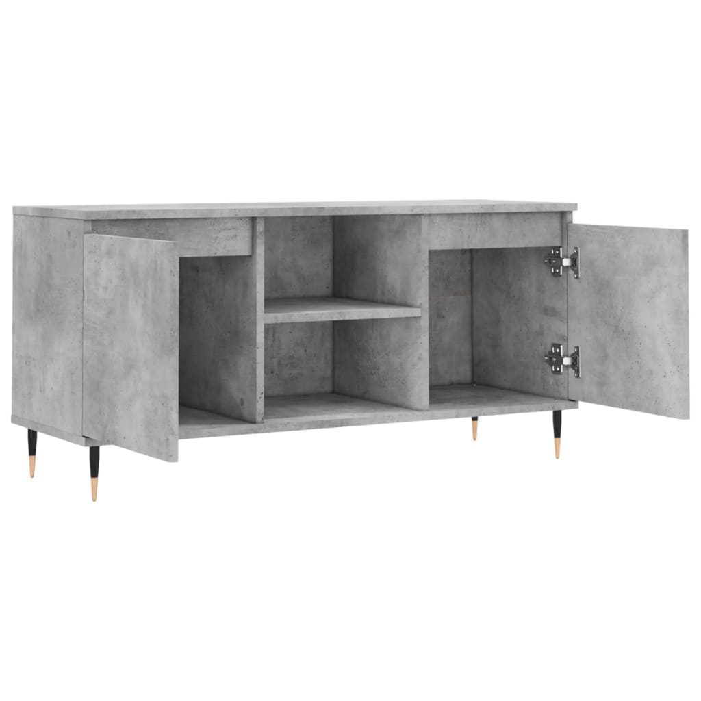 Betonszürke szerelt fa tv-szekrény 104x35x50 cm Betonszürke szerelt fa tv-szekrény 104x35x50 cm