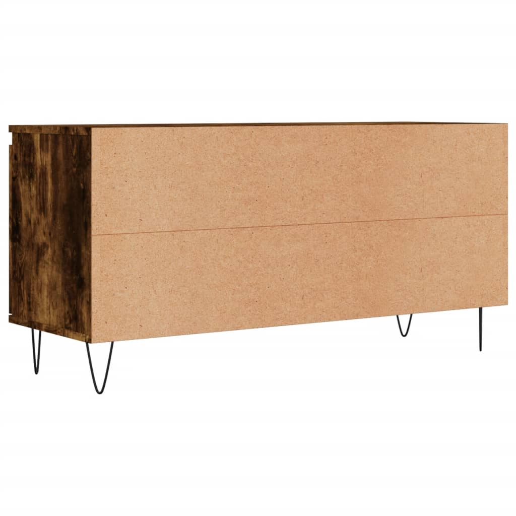 Füstös tölgyszínű szerelt fa tv-szekrény 104x35x50 cm Füstös tölgyszínű szerelt fa tv-szekrény 104x35x50 cm