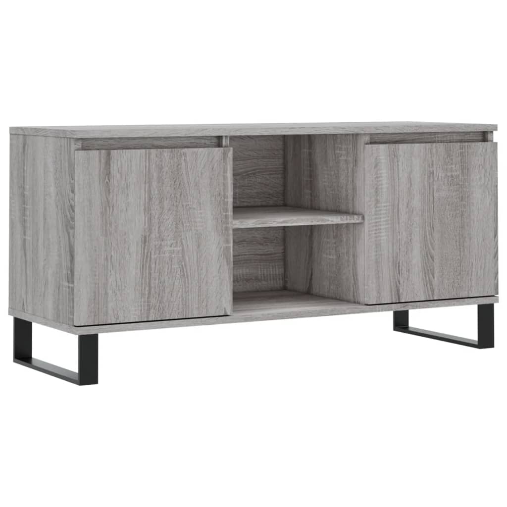 Szürke sonoma színű szerelt fa tv-szekrény 104x35x50 cm Szürke sonoma színű szerelt fa tv-szekrény 104x35x50 cm