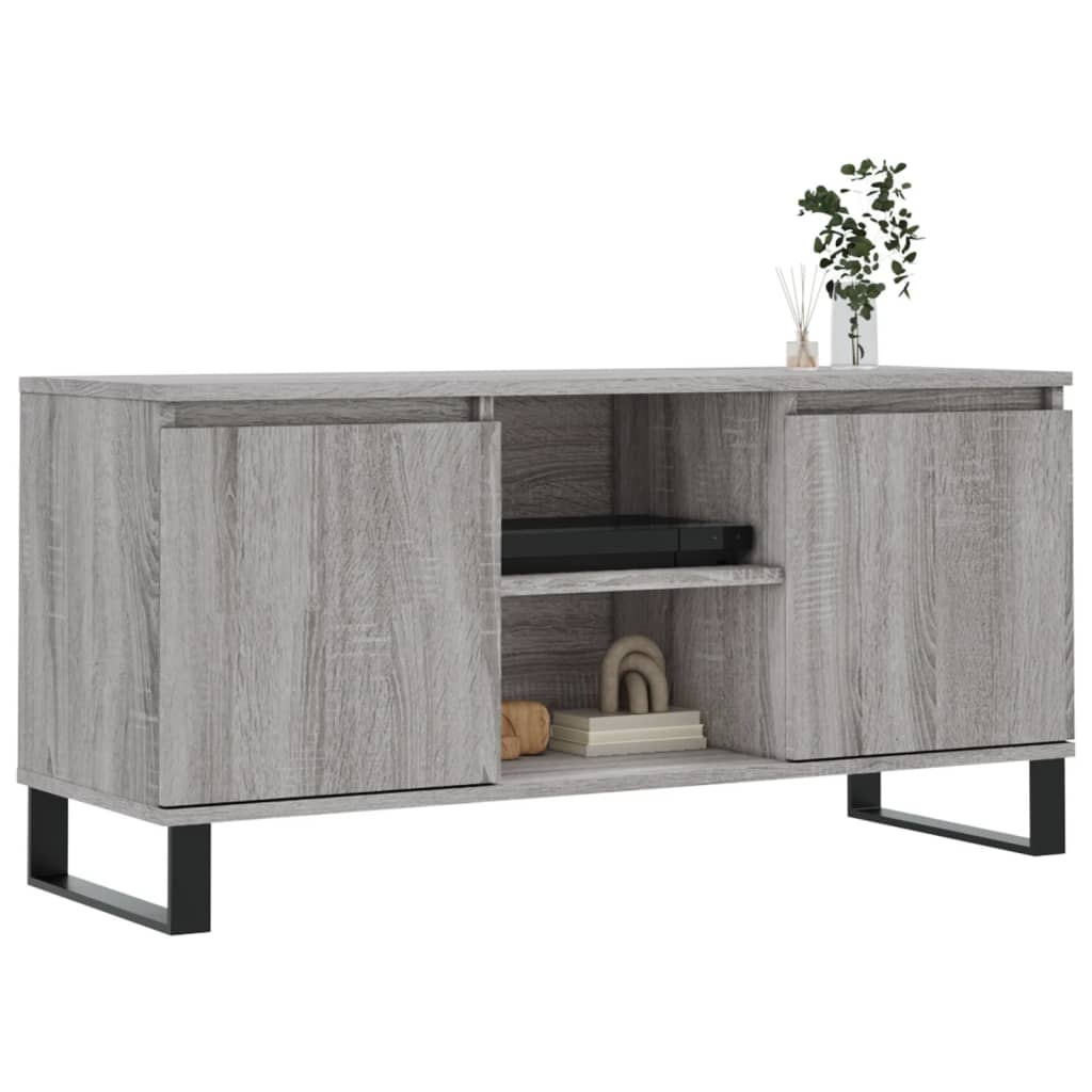 Szürke sonoma színű szerelt fa tv-szekrény 104x35x50 cm Szürke sonoma színű szerelt fa tv-szekrény 104x35x50 cm