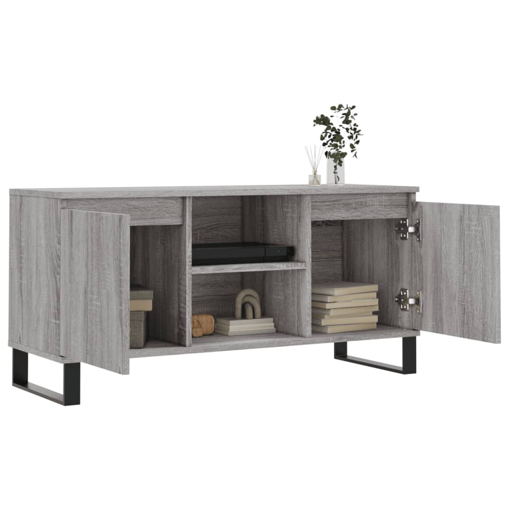 Szürke sonoma színű szerelt fa tv-szekrény 104x35x50 cm Szürke sonoma színű szerelt fa tv-szekrény 104x35x50 cm