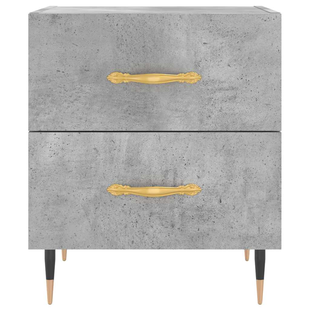 2 db betonszürke szerelt fa éjjeliszekrény 40 x 35 x 47,5 cm
