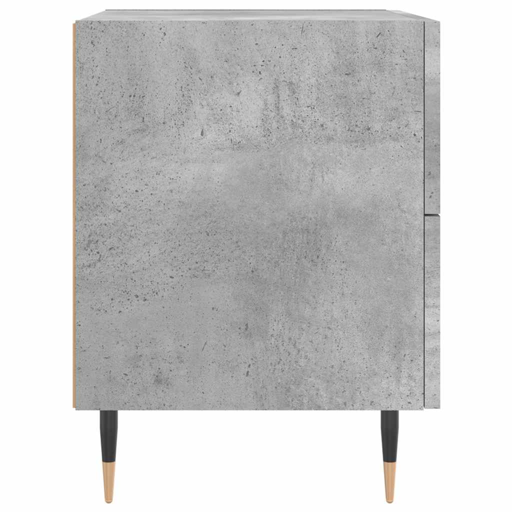 2 db betonszürke szerelt fa éjjeliszekrény 40 x 35 x 47,5 cm