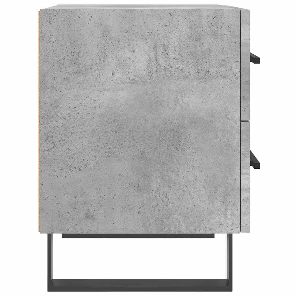 2 db betonszürke szerelt fa éjjeliszekrény 40 x 35 x 47,5 cm
