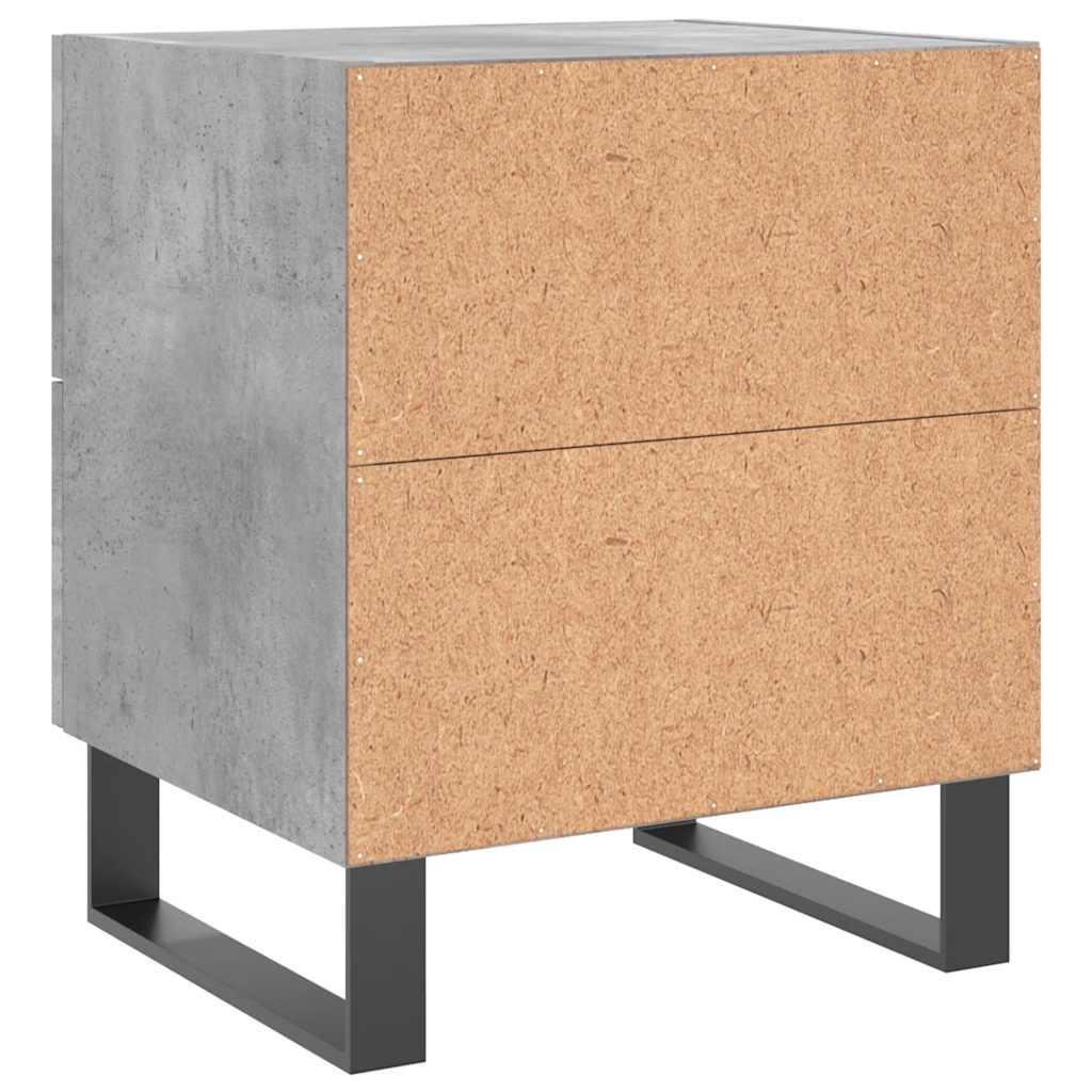 2 db betonszürke szerelt fa éjjeliszekrény 40 x 35 x 47,5 cm