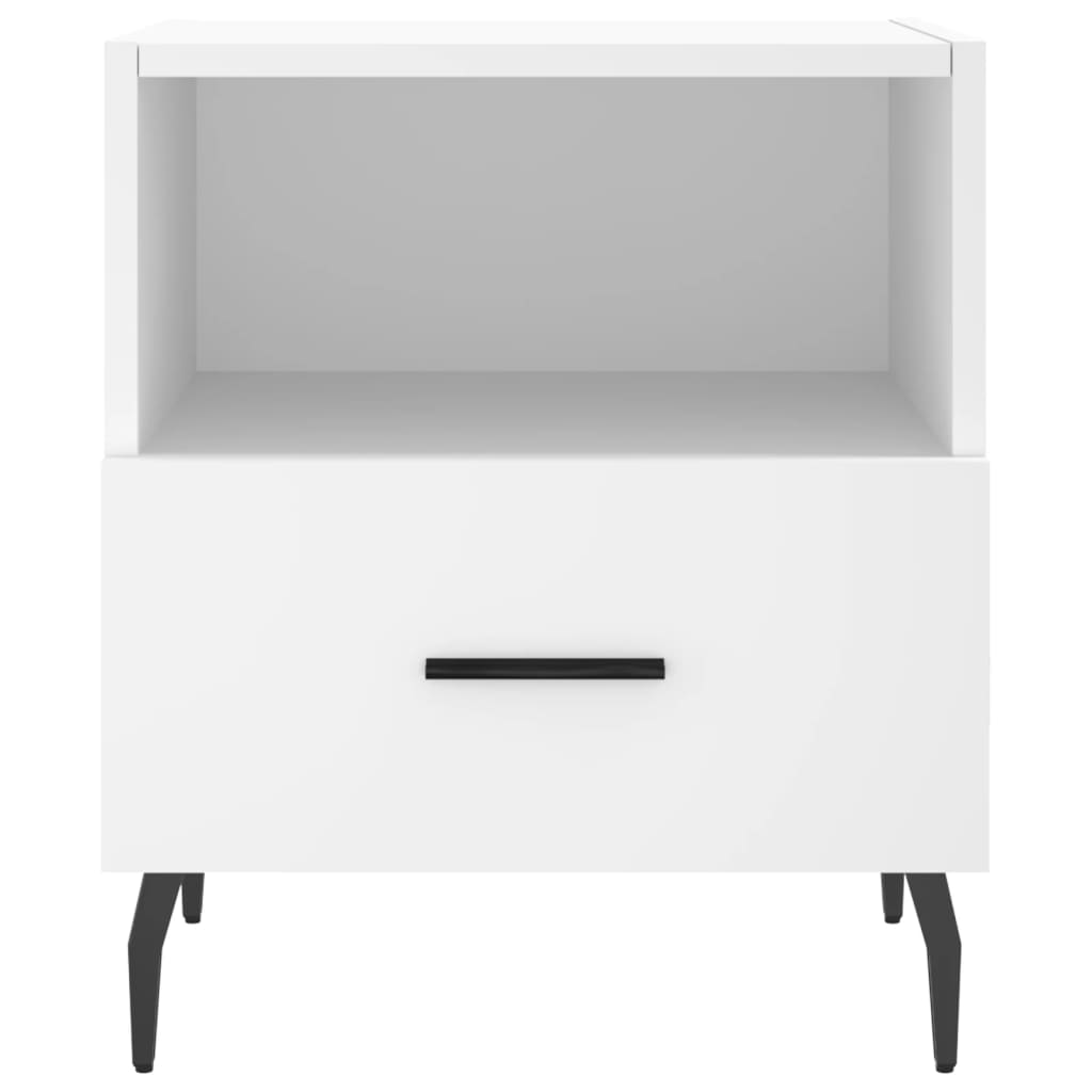 2 db fehér szerelt fa éjjeliszekrény 40 x 35 x 47,5 cm