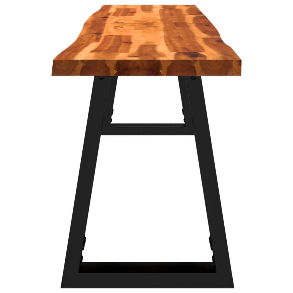 Tömör akácfa pad természetes éllel 160 cm