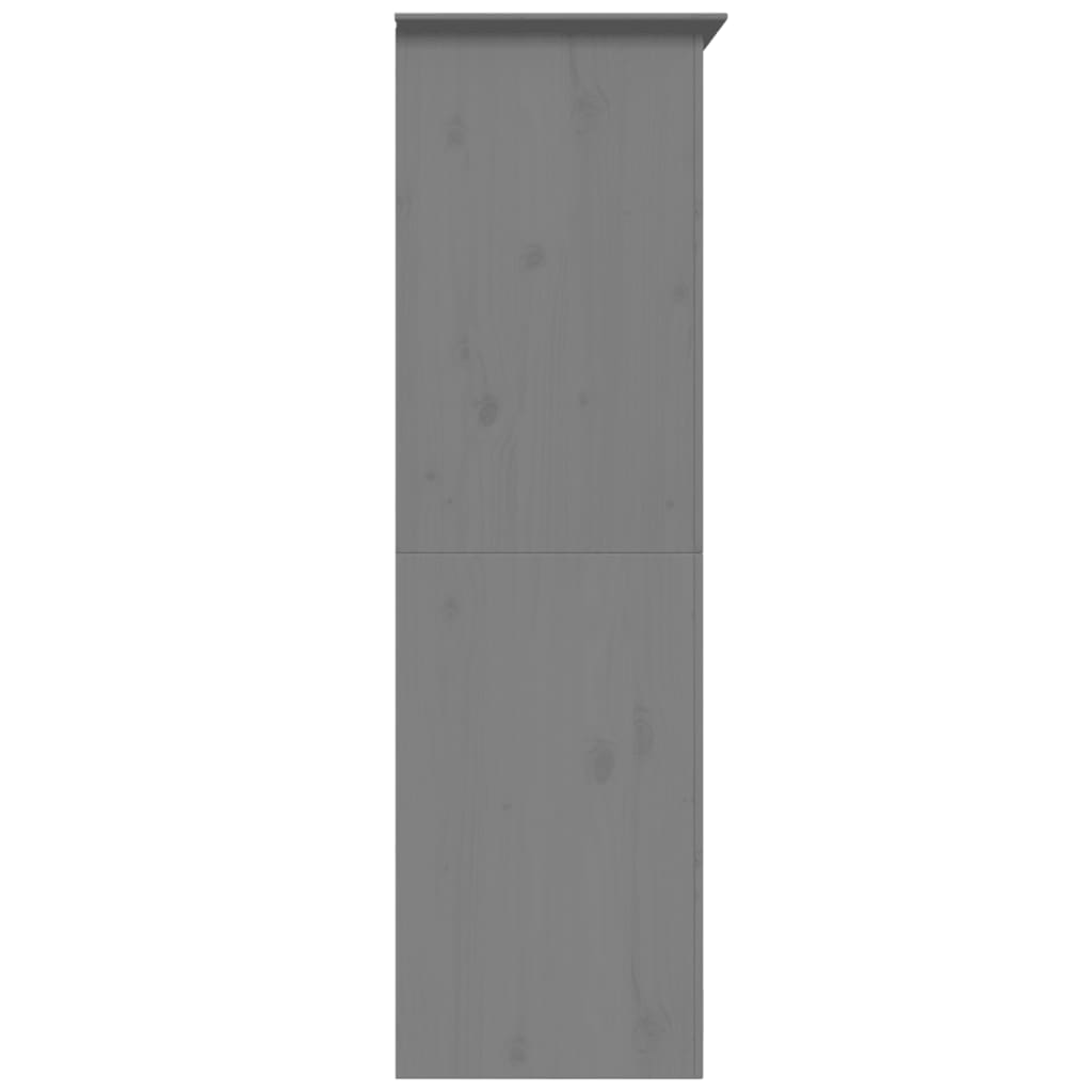 Bodo szürke tömör fenyőfa ruhásszekrény 101x52x176,5 cm Bodo szürke tömör fenyőfa ruhásszekrény 101x52x176,5 cm
