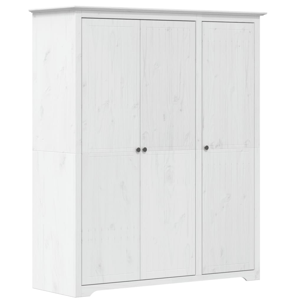 Bodo fehér tömör fenyőfa ruhásszekrény 151,5x52x176,5 cm Bodo fehér tömör fenyőfa ruhásszekrény 151,5x52x176,5 cm