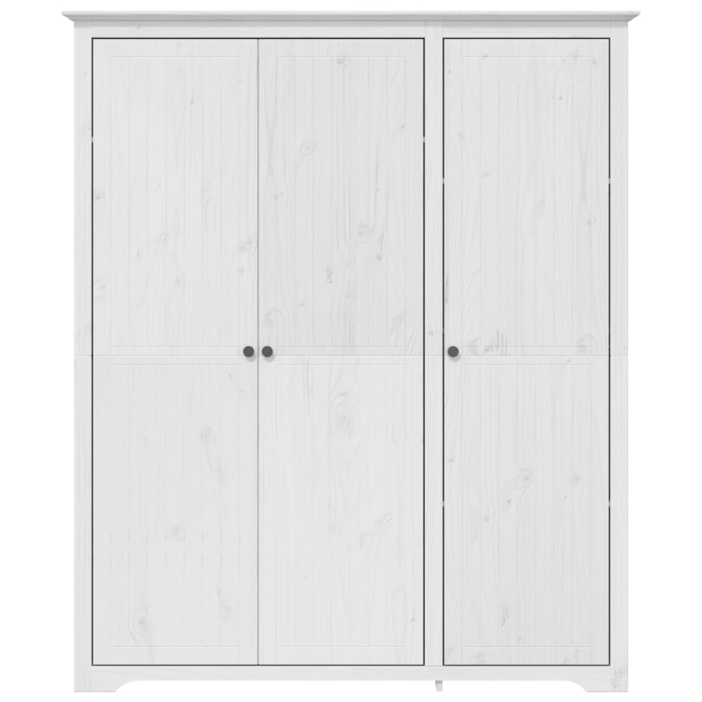 Bodo fehér tömör fenyőfa ruhásszekrény 151,5x52x176,5 cm Bodo fehér tömör fenyőfa ruhásszekrény 151,5x52x176,5 cm