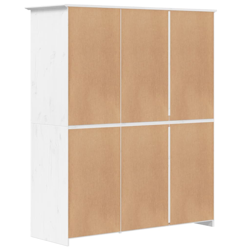 Bodo fehér tömör fenyőfa ruhásszekrény 151,5x52x176,5 cm Bodo fehér tömör fenyőfa ruhásszekrény 151,5x52x176,5 cm