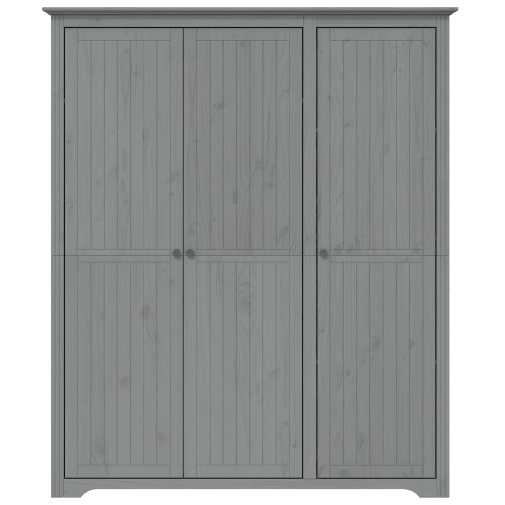 Bodo szürke tömör fenyőfa ruhásszekrény 151,5x52x176,5 cm Bodo szürke tömör fenyőfa ruhásszekrény 151,5x52x176,5 cm