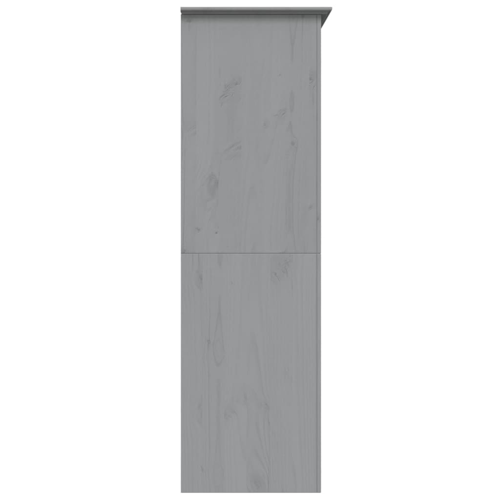 Bodo szürke tömör fenyőfa ruhásszekrény 151,5x52x176,5 cm Bodo szürke tömör fenyőfa ruhásszekrény 151,5x52x176,5 cm