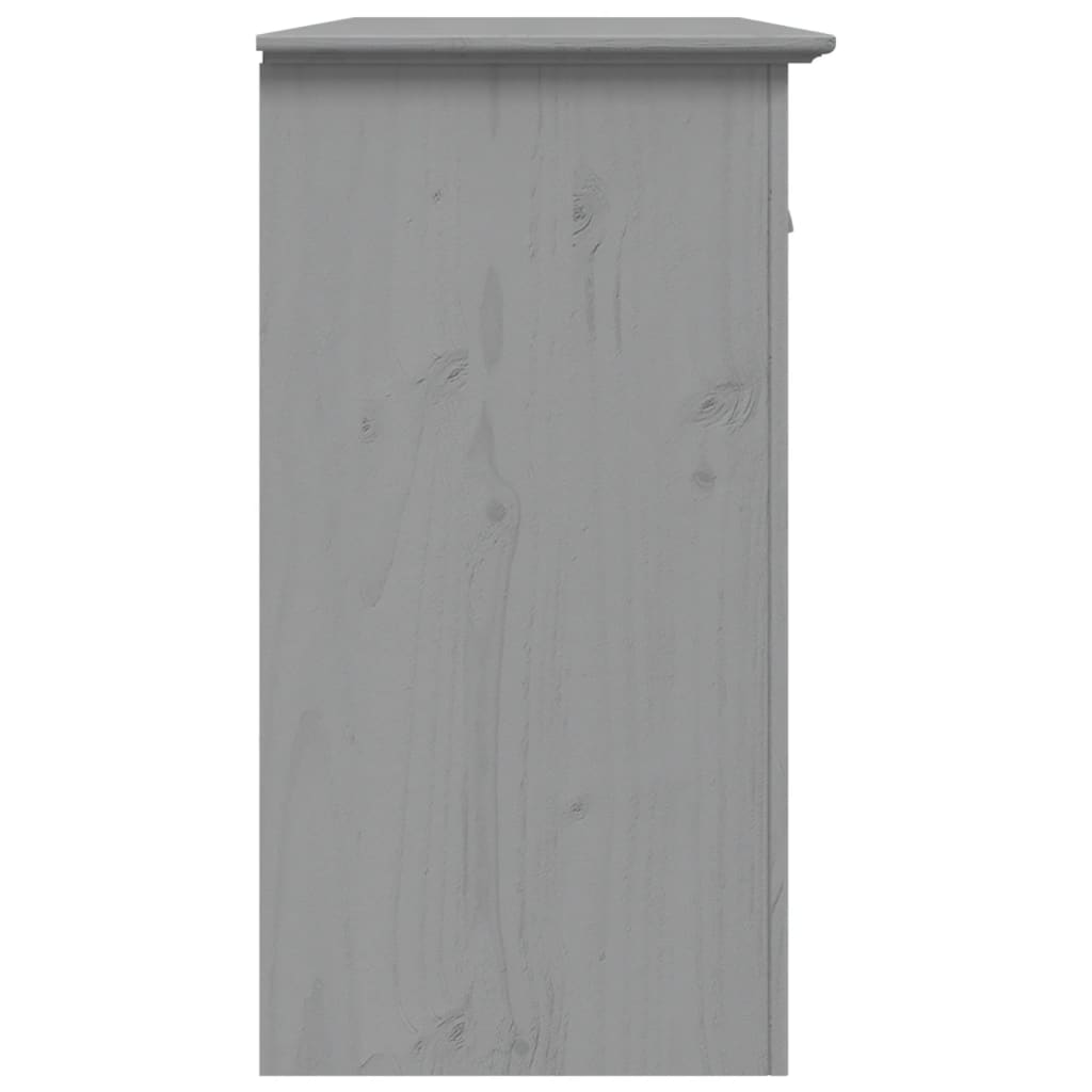 Bodo szürke tömör fenyőfa tálalószekrény 115x43x79,5 cm