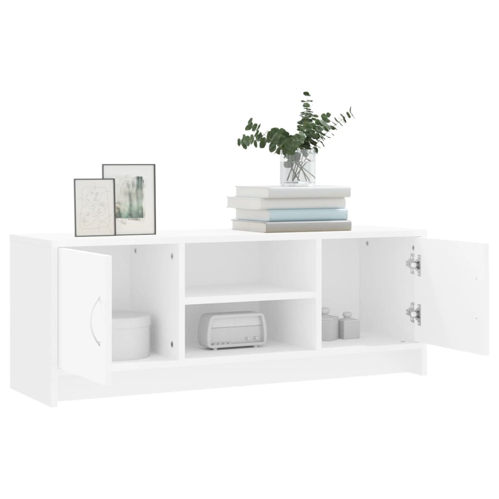Fehér szerelt fa tv-szekrény 102x30x37,5 cm Fehér szerelt fa tv-szekrény 102x30x37,5 cm