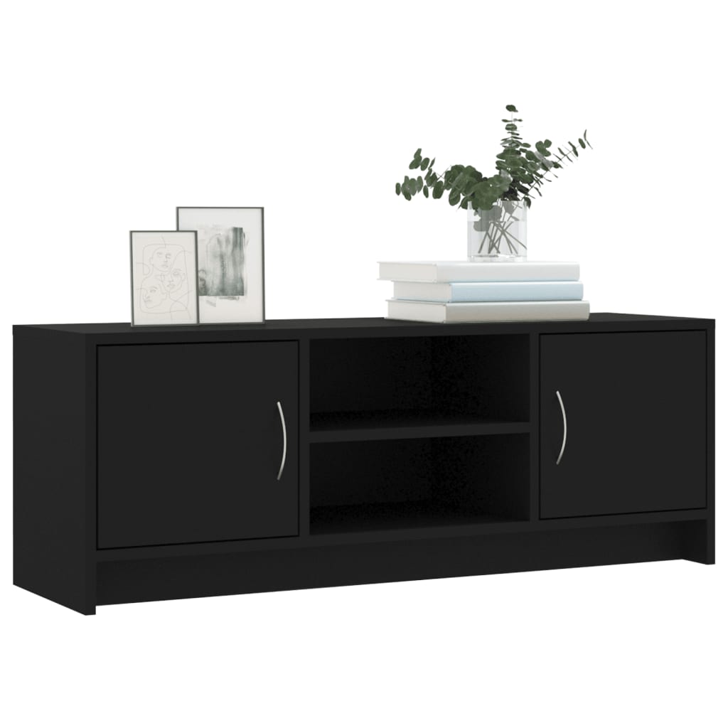 Fekete szerelt fa tv-szekrény 102x30x37,5 cm Fekete szerelt fa tv-szekrény 102x30x37,5 cm