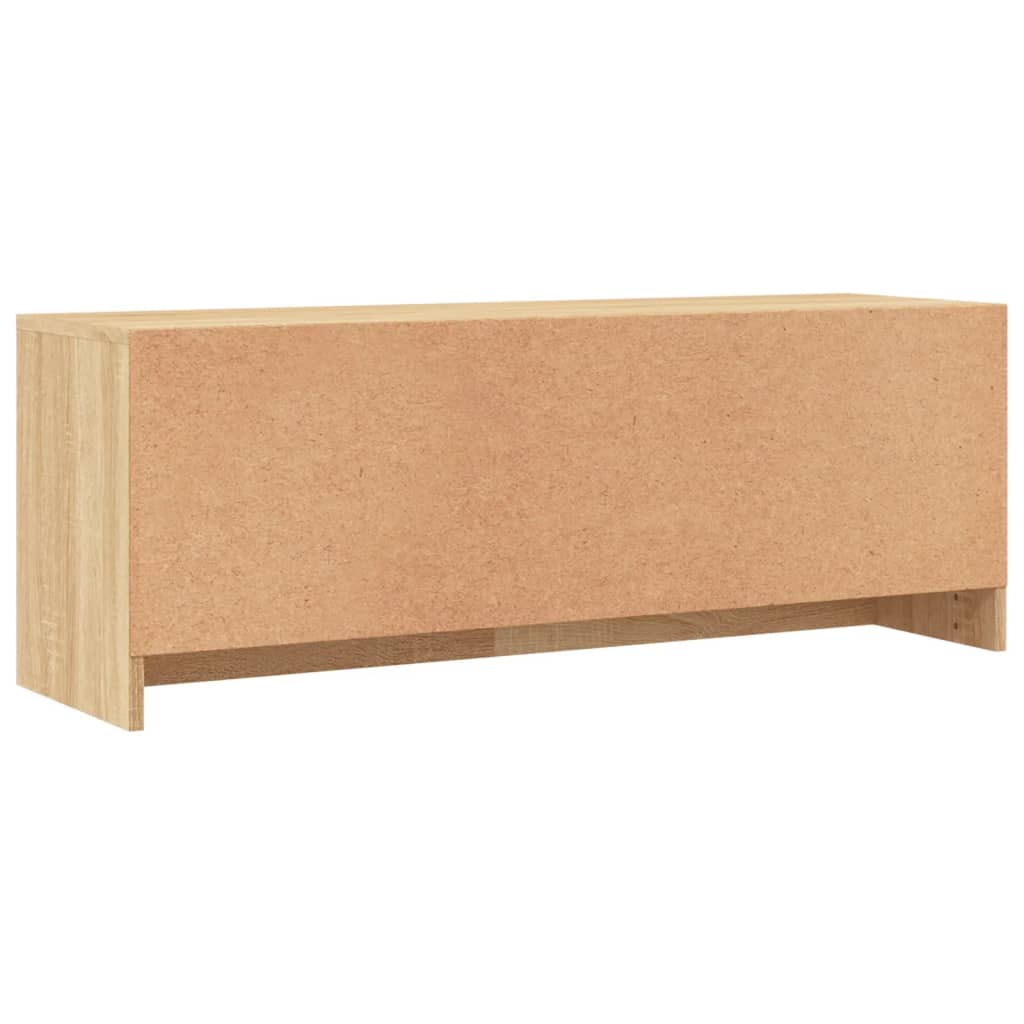 Sonoma-tölgyszínű szerelt fa fali tv-szekrény 102x30x37,5 cm