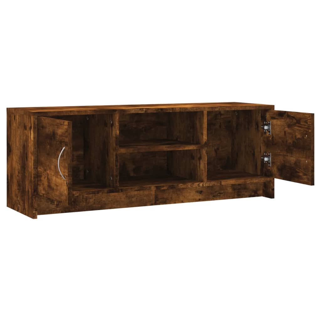 Füstös tölgyszínű szerelt fa tv-szekrény 102x30x37,5 cm