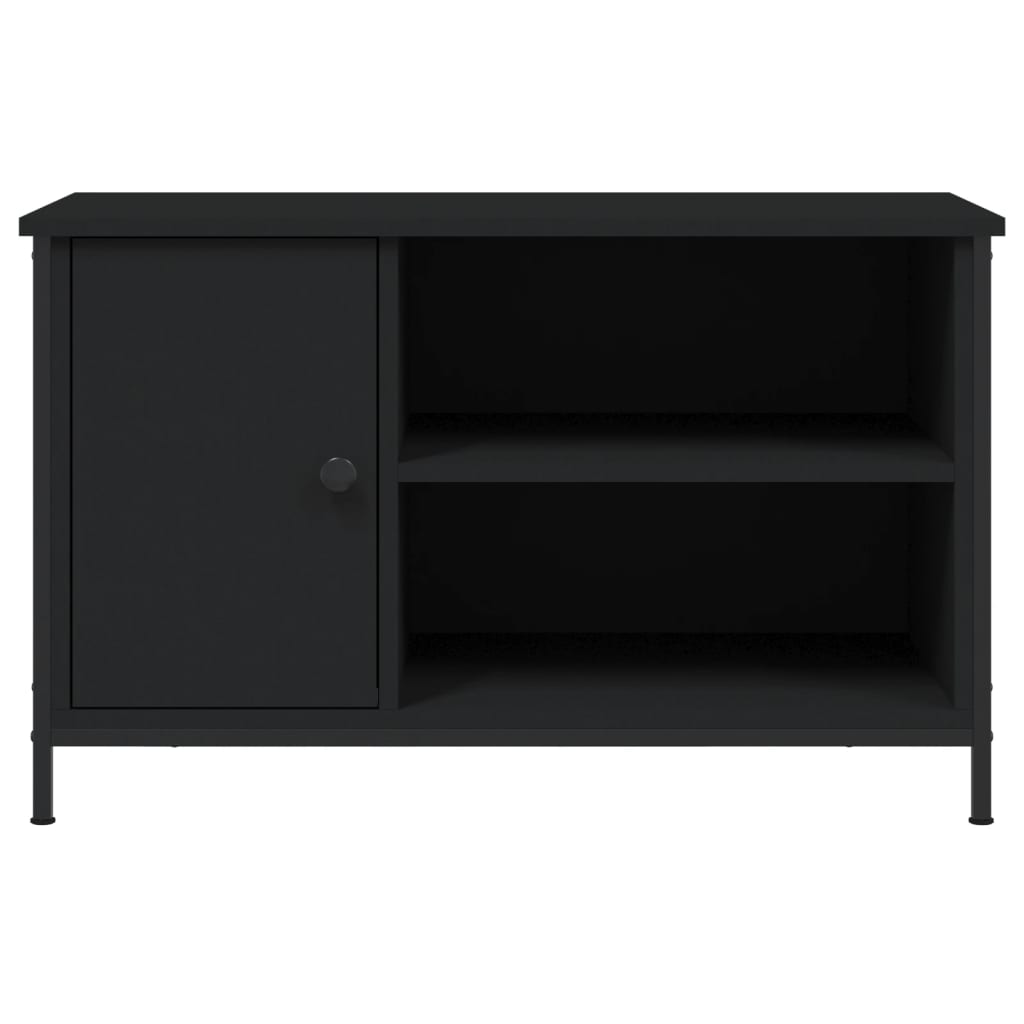 Fekete szerelt fa tv-szekrény 80x40x50 cm Fekete szerelt fa tv-szekrény 80x40x50 cm