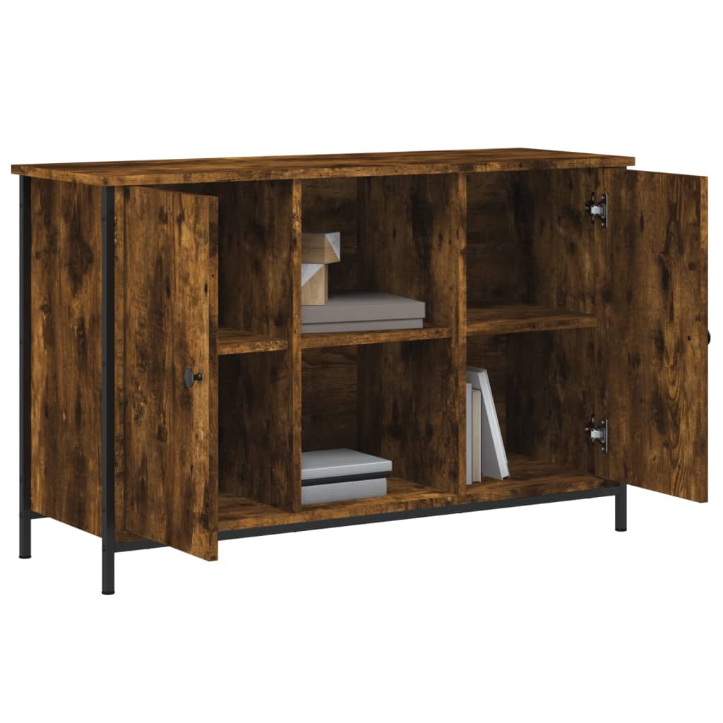 Füstös tölgyszínű szerelt fa tv-szekrény 100x35x65 cm Füstös tölgyszínű szerelt fa tv-szekrény 100x35x65 cm