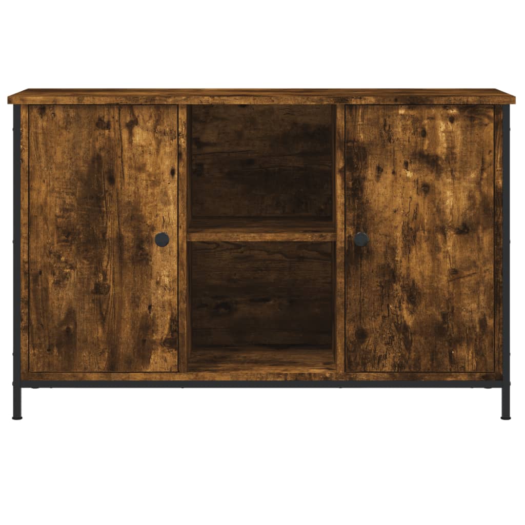 Füstös tölgyszínű szerelt fa tv-szekrény 100x35x65 cm Füstös tölgyszínű szerelt fa tv-szekrény 100x35x65 cm