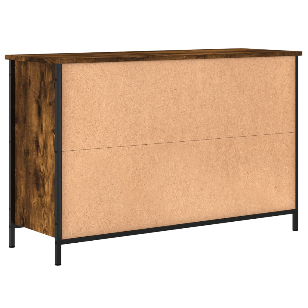 Füstös tölgyszínű szerelt fa tv-szekrény 100x35x65 cm Füstös tölgyszínű szerelt fa tv-szekrény 100x35x65 cm