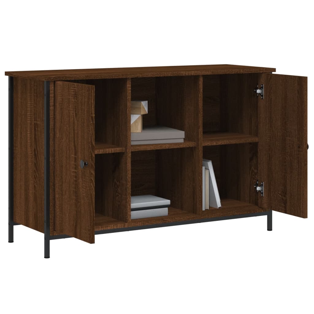 Barna tölgyszínű szerelt fa tv-szekrény 100x35x65 cm Barna tölgyszínű szerelt fa tv-szekrény 100x35x65 cm