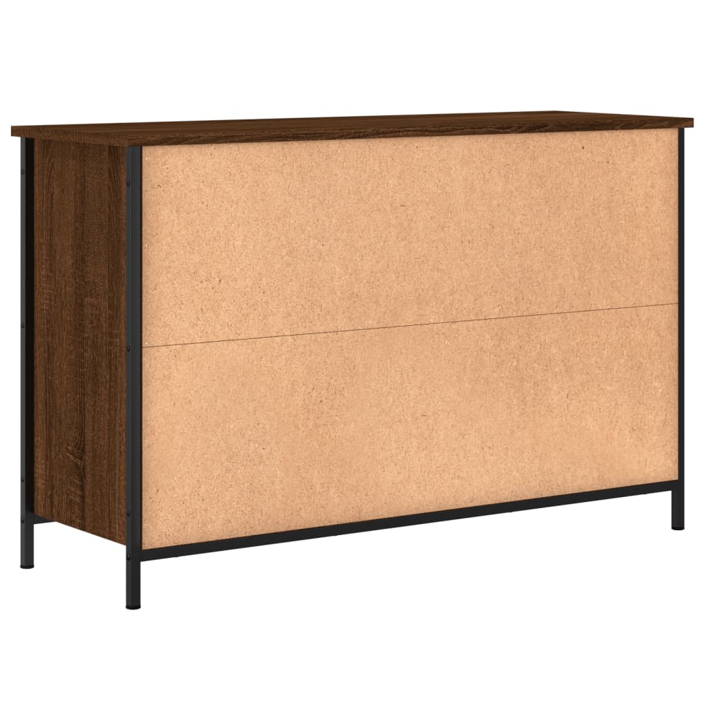 Barna tölgyszínű szerelt fa tv-szekrény 100x35x65 cm Barna tölgyszínű szerelt fa tv-szekrény 100x35x65 cm