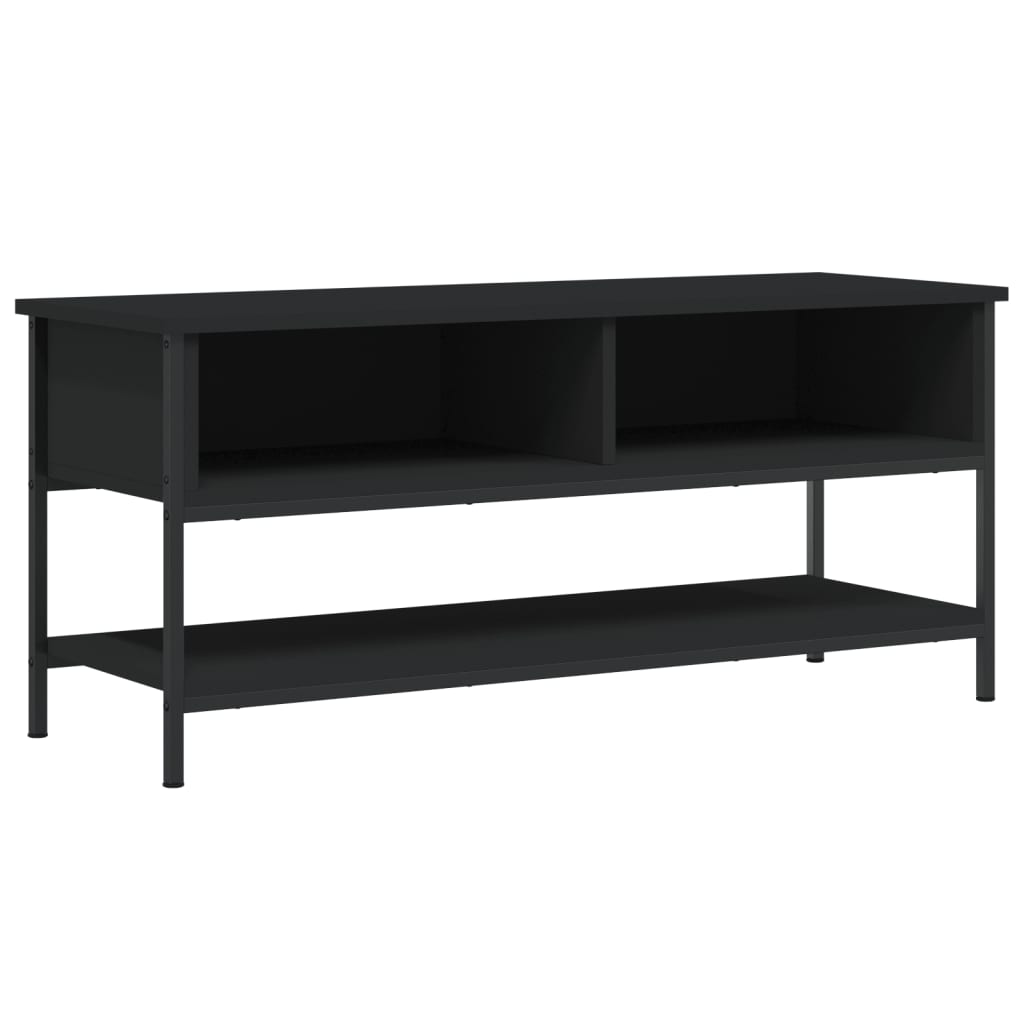 Fekete szerelt fa tv-szekrény 100 x 35 x 45 cm Fekete szerelt fa tv-szekrény 100 x 35 x 45 cm