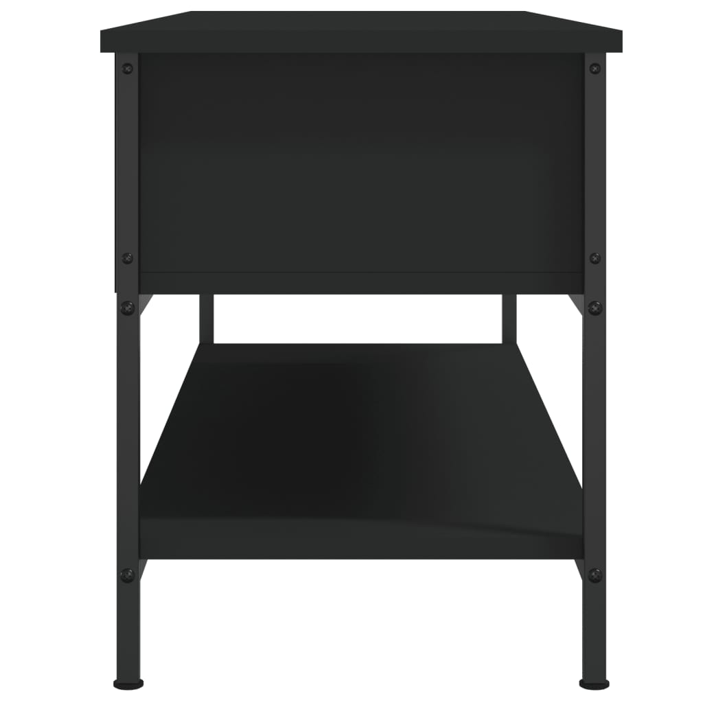 Fekete szerelt fa tv-szekrény 100 x 35 x 45 cm Fekete szerelt fa tv-szekrény 100 x 35 x 45 cm