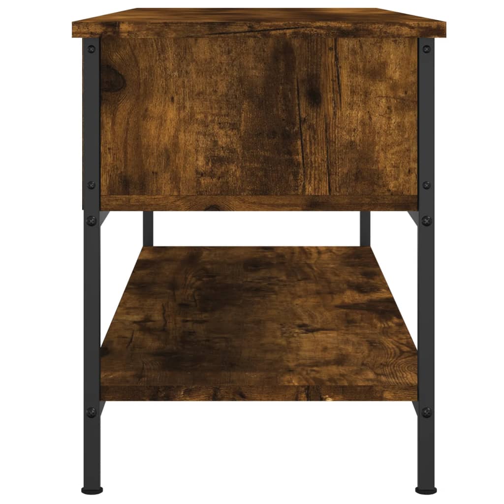 Füstös tölgy színű szerelt fa tv-szekrény 100 x 35 x 45 cm Füstös tölgy színű szerelt fa tv-szekrény 100 x 35 x 45 cm