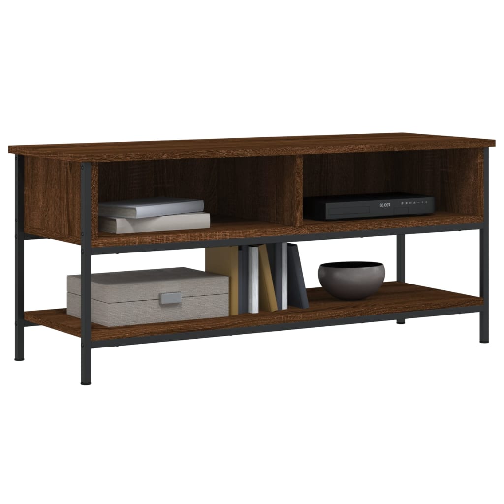 Barna tölgy színű szerelt fa tv-szekrény 100 x 35 x 45 cm Barna tölgy színű szerelt fa tv-szekrény 100 x 35 x 45 cm