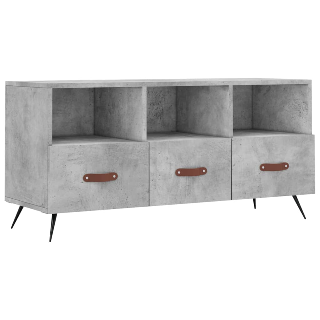 Betonszürke műfa tv-szekrény 102 x 36 x 50 cm