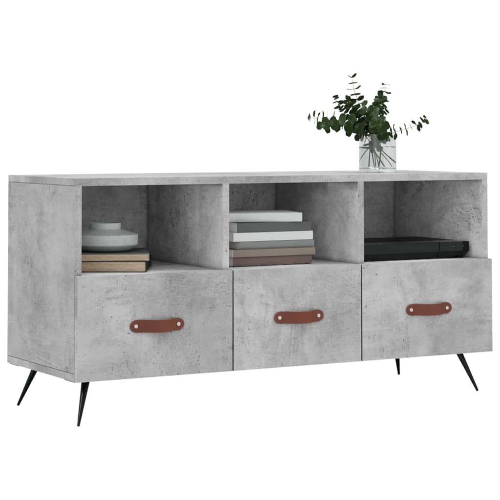 Betonszürke műfa tv-szekrény 102 x 36 x 50 cm