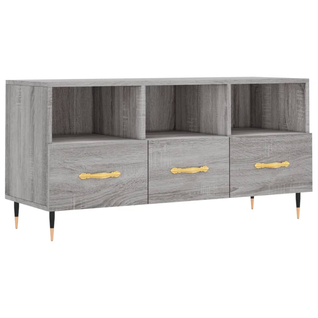 Szürke sonoma színű műfa tv-szekrény 102 x 36 x 50 cm