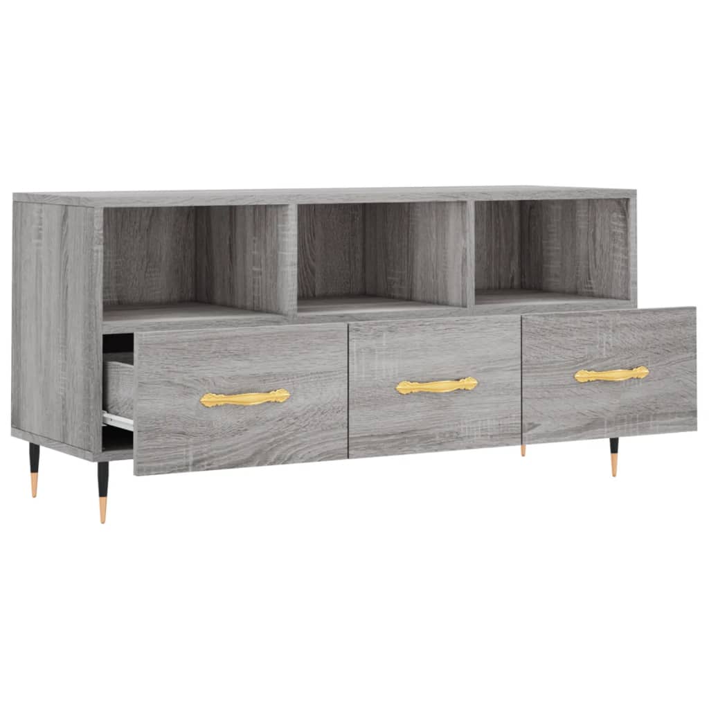 Szürke sonoma színű műfa tv-szekrény 102 x 36 x 50 cm