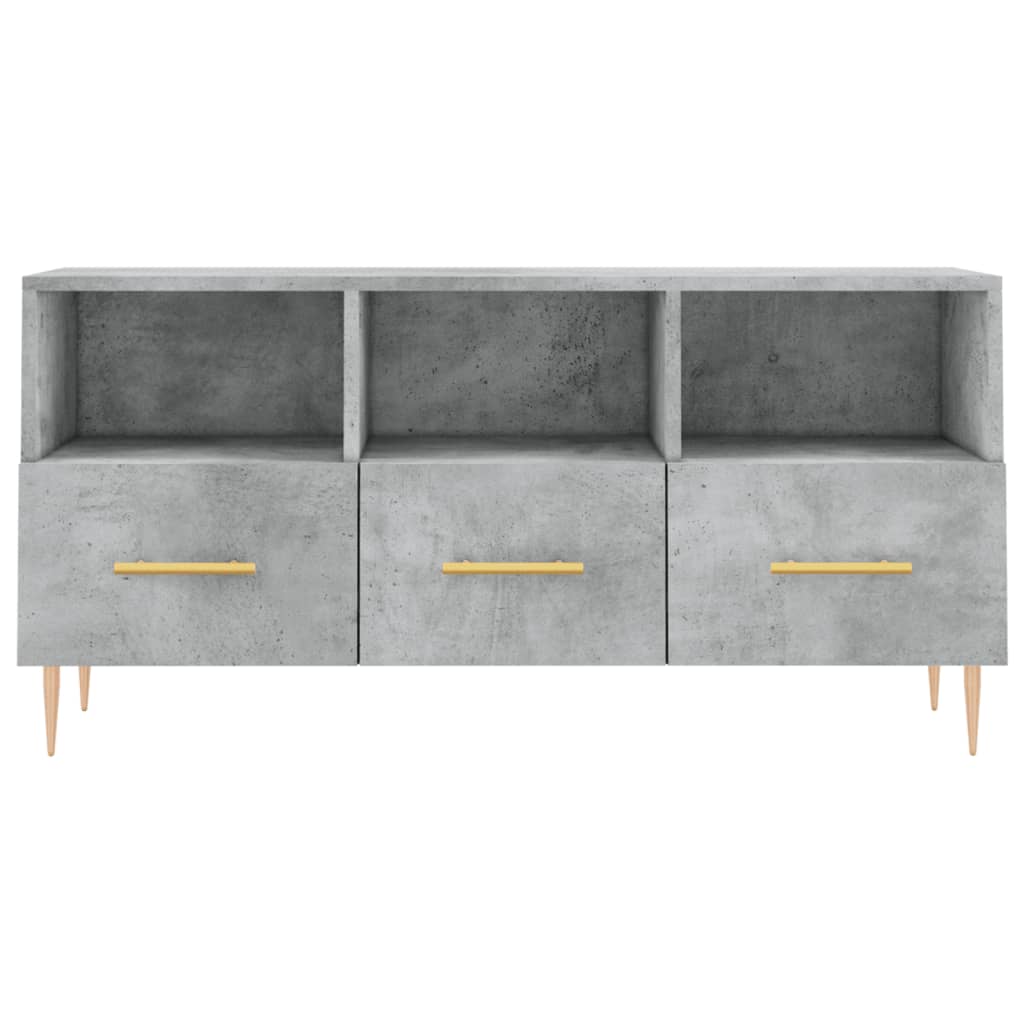 Betonszürke műfa tv-szekrény 102 x 36 x 50 cm