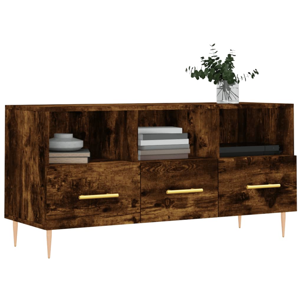 Füstös tölgyszínű műfa tv-szekrény 102 x 36 x 50 cm