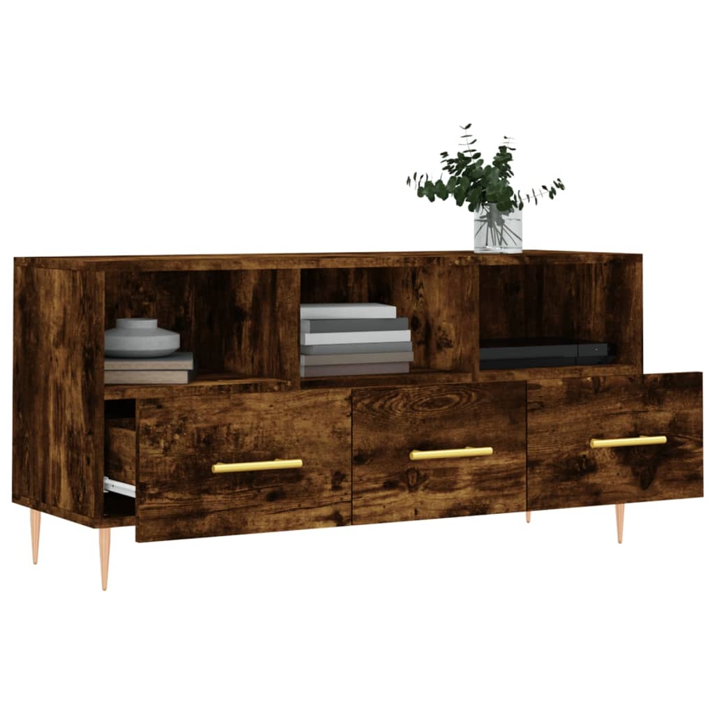 Füstös tölgyszínű műfa tv-szekrény 102 x 36 x 50 cm