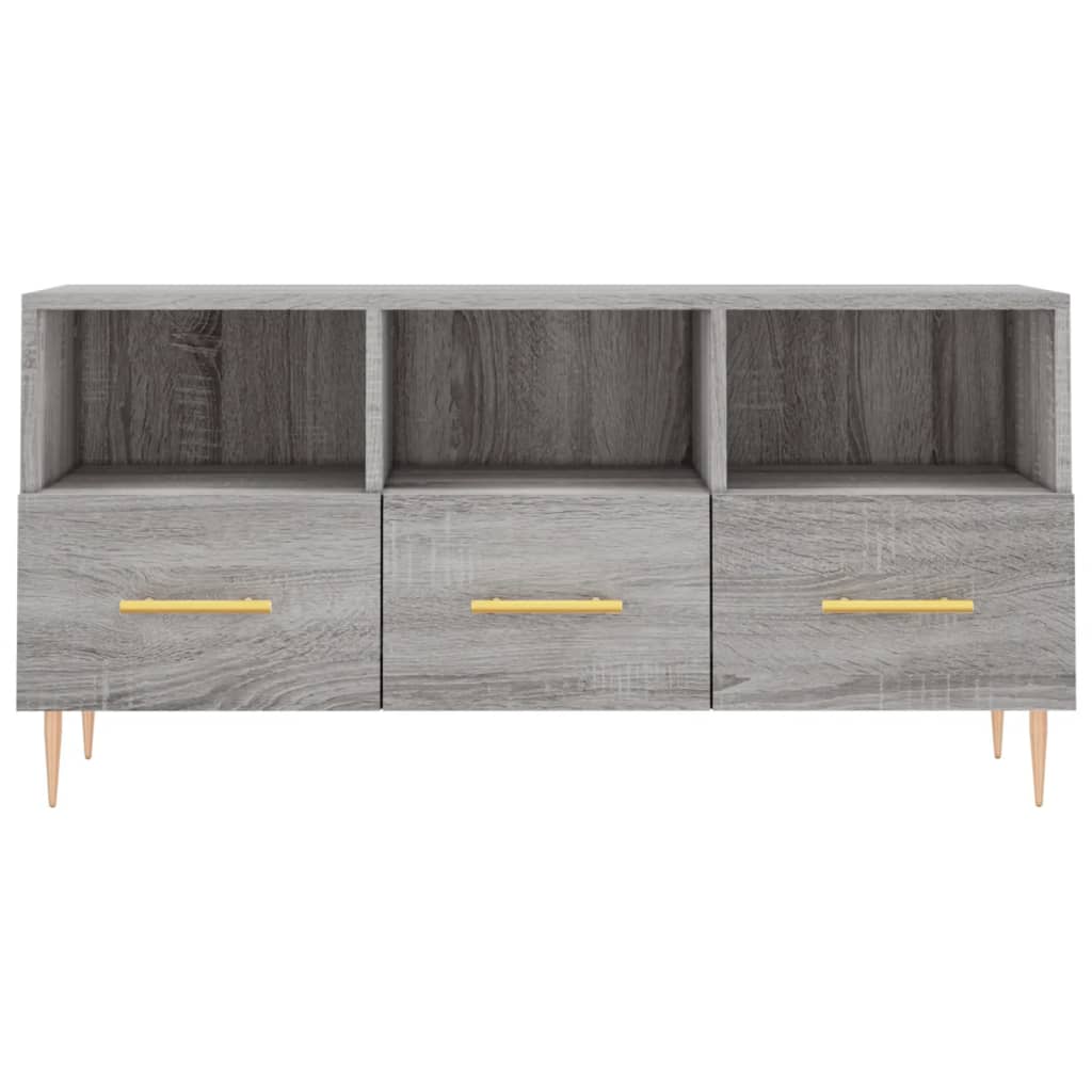 Szürke sonoma színű műfa tv-szekrény 102 x 36 x 50 cm