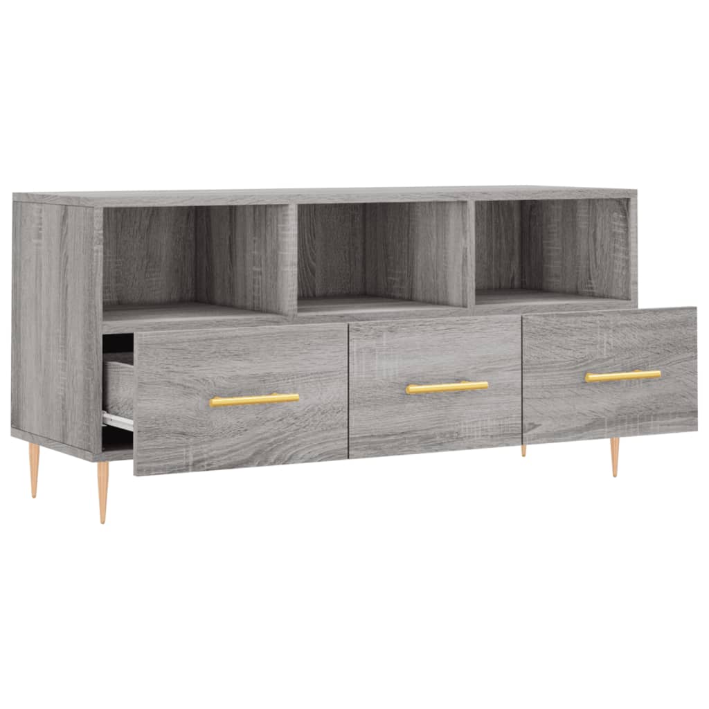 Szürke sonoma színű műfa tv-szekrény 102 x 36 x 50 cm