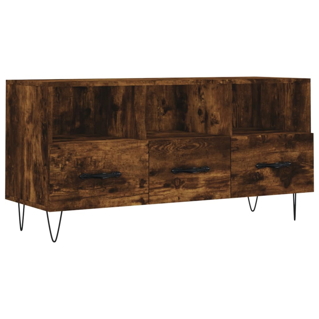 Füstös tölgyszínű műfa tv-szekrény 102 x 36 x 50 cm Füstös tölgyszínű műfa tv-szekrény 102 x 36 x 50 cm