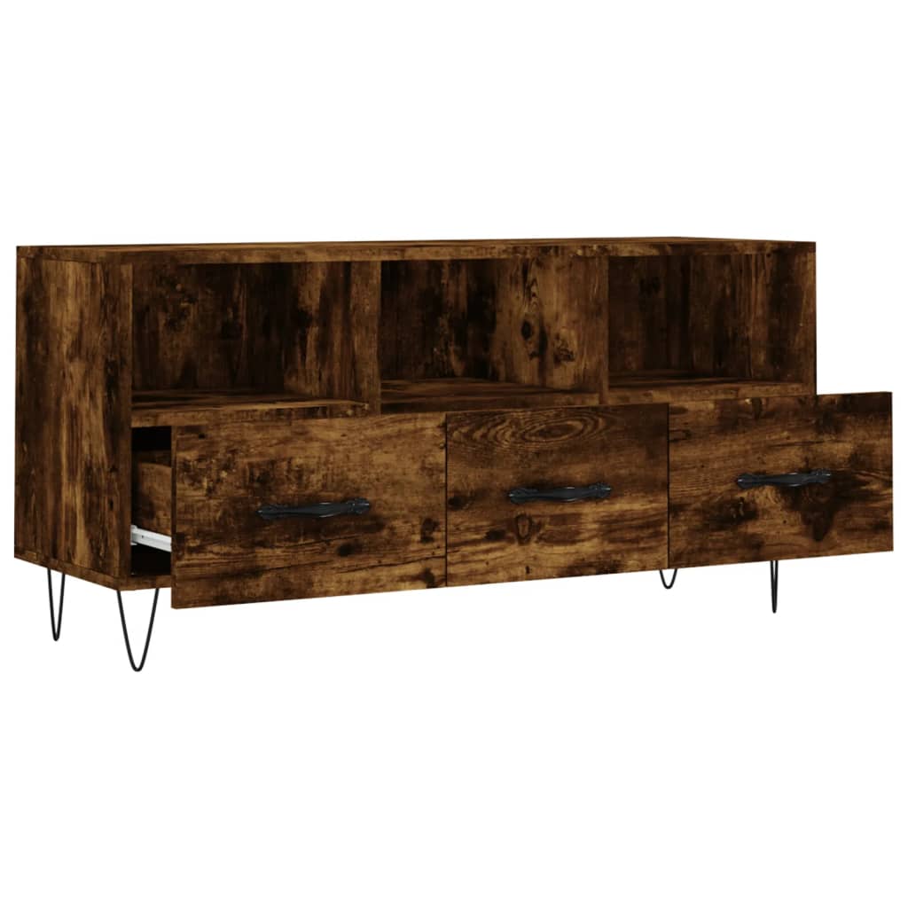 Füstös tölgyszínű műfa tv-szekrény 102 x 36 x 50 cm Füstös tölgyszínű műfa tv-szekrény 102 x 36 x 50 cm