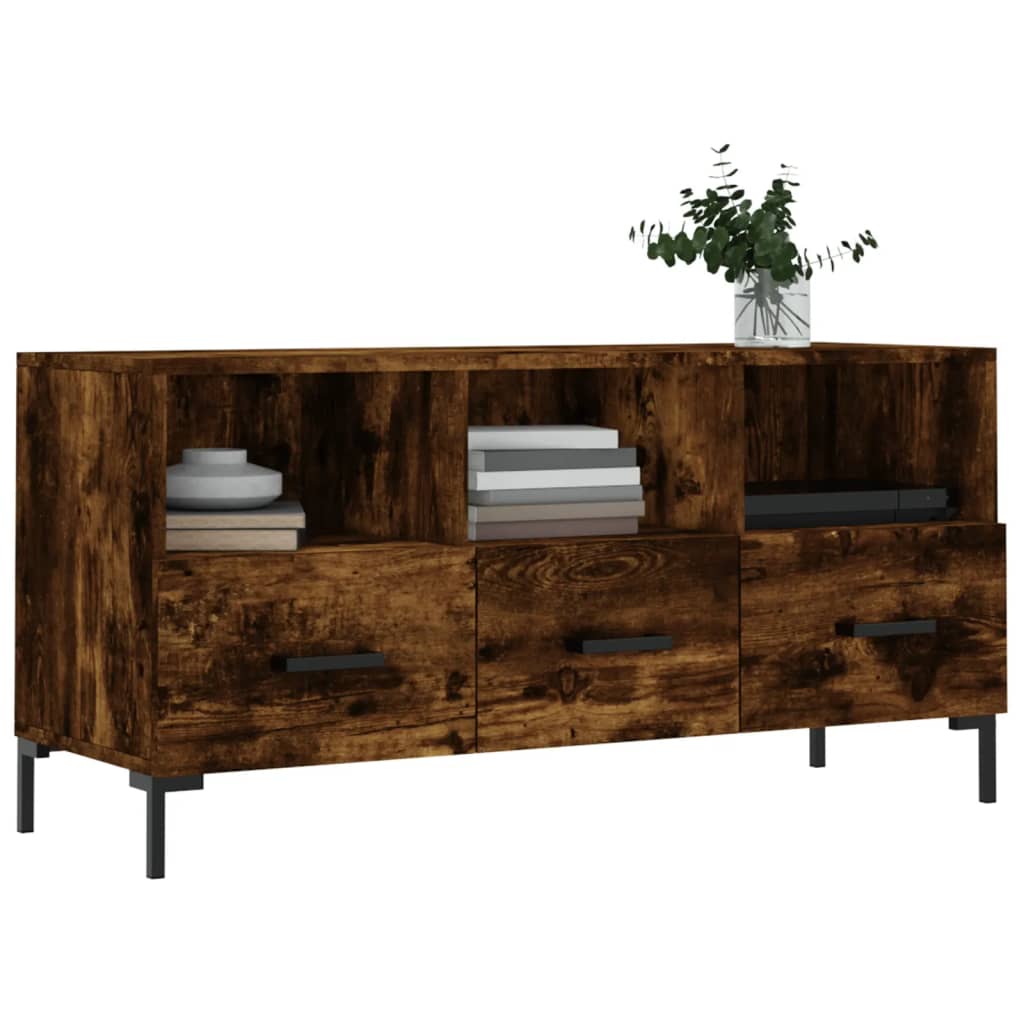 Füstös tölgyszínű műfa tv-szekrény 102 x 36 x 50 cm