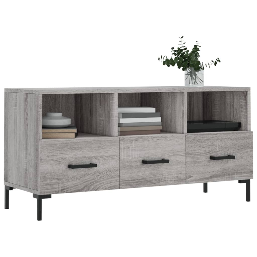 Szürke sonoma színű műfa tv-szekrény 102 x 36 x 50 cm Szürke sonoma színű műfa tv-szekrény 102 x 36 x 50 cm
